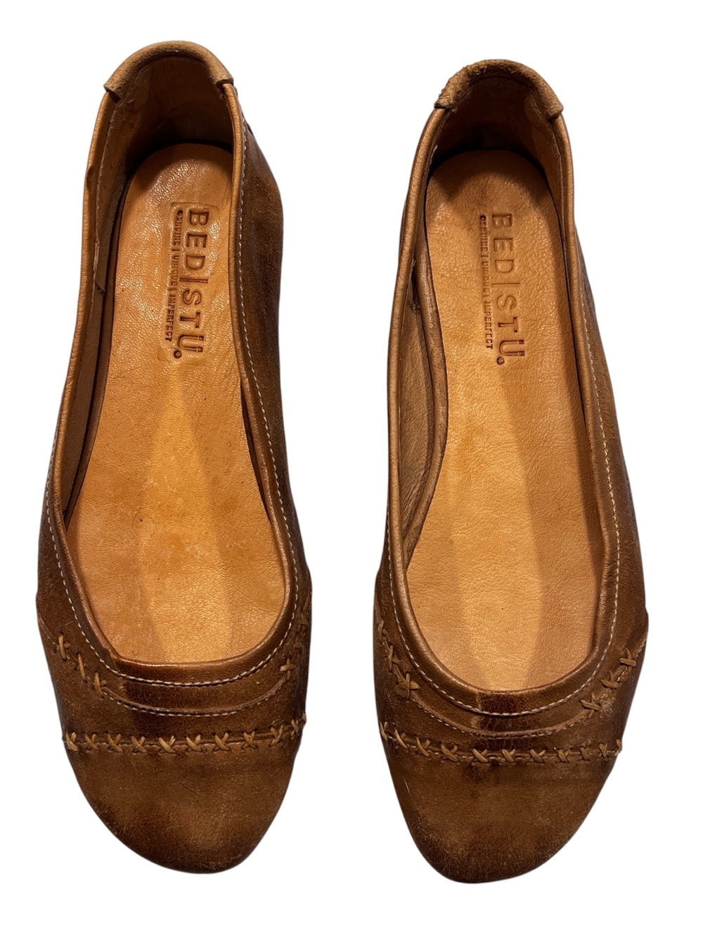 Bed|Stu Lexie Distressed Leather Flats